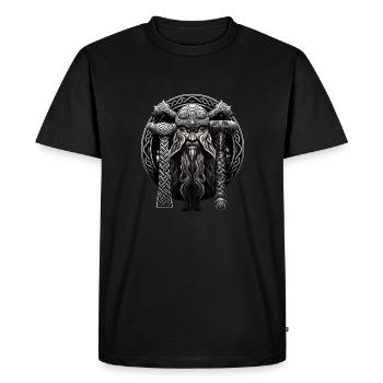 Viking Design Vegvisir Odin Valhalla - T-shirt Premium bio Homme - noir - Devant - Nico (187cm)
