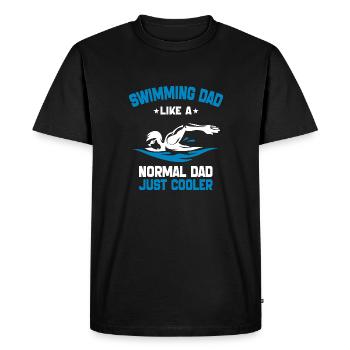 Swimming Dad Like A Normal Dad Just Cooler - T-shirt Premium bio Homme - noir - Devant - Nico (187cm)