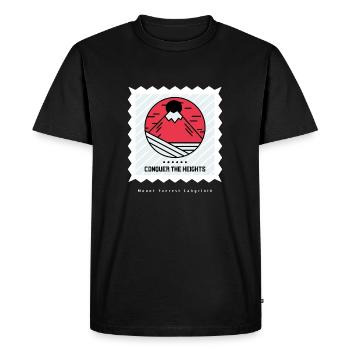 Partez à la conquête des hauteurs du labyrinthe du mont Everest - T-shirt Premium bio Homme - noir - Devant - Nico (187cm)