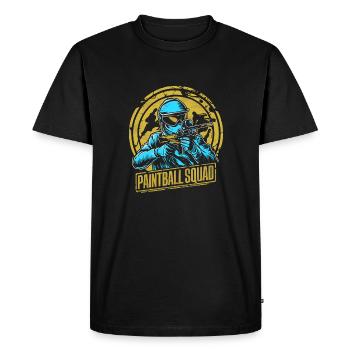 Paintball Squad - Men's Premium Organic T-Shirt - black - Front - Nico (187cm)
