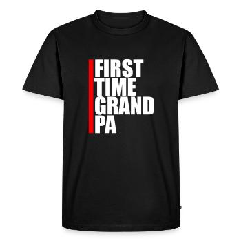 Première fois grand-père Meilleur grand-père Grand-père Amour Grand-père - T-shirt Premium bio Homme - noir - Devant - Nico (187cm)