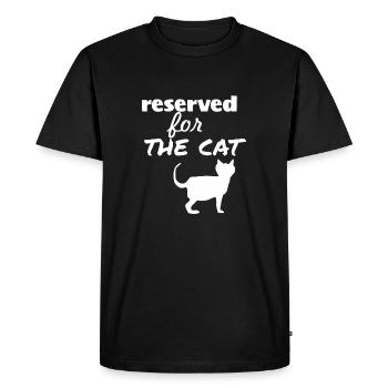Réservé au chat - T-shirt Premium bio Homme - noir - Devant - Nico (187cm)