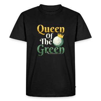 Queen Of The Green Golf Golfer - Men's Premium Organic T-Shirt - black - Front - Nico (187cm)