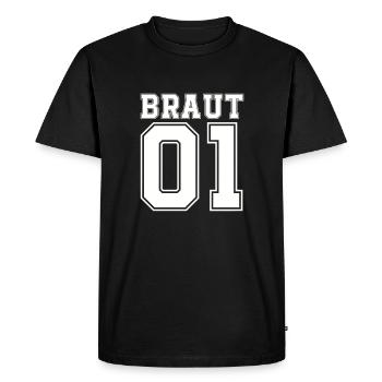 Mariée 01 - T-shirt Premium bio Homme - noir - Devant - Nico (187cm)