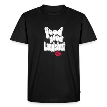 Good Mood Shirt im Landshut Design - Männer Premium Bio T-Shirt - Schwarz - Vorne - Nico (187cm)