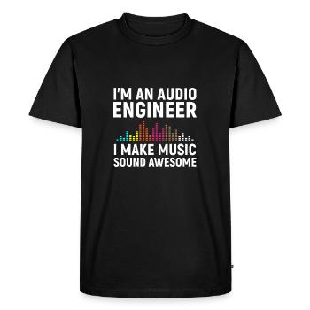 I’m an Ingénieur audio - T-shirt Premium bio Homme - noir - Devant - Nico (187cm)