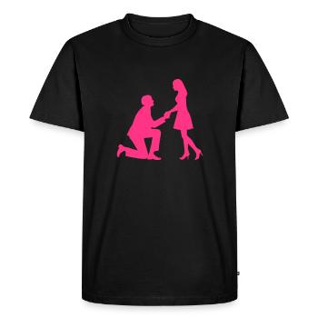 Wedding proposal - Men's Premium Organic T-Shirt - black - Front - Nico (187cm)