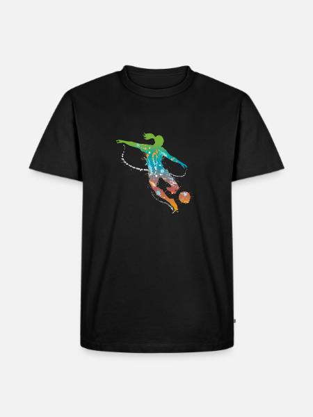 soccer female uk - Men's Premium Organic T-Shirt - black