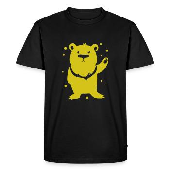 Ours - Panda Forêt Nature Liberté Sauvage - T-shirt Premium bio Homme - noir - Devant - Nico (187cm)