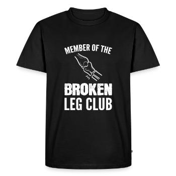 Jambe cassée - T-shirt Premium bio Homme - noir - Devant - Nico (187cm)