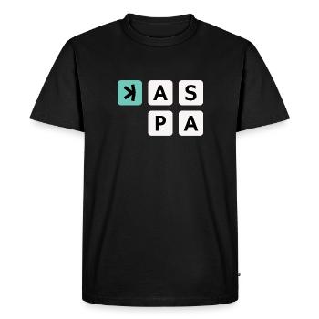 KAS Kaspa Cube Cube Qubic Crypto - T-shirt Premium bio Homme - noir - Devant - Nico (187cm)