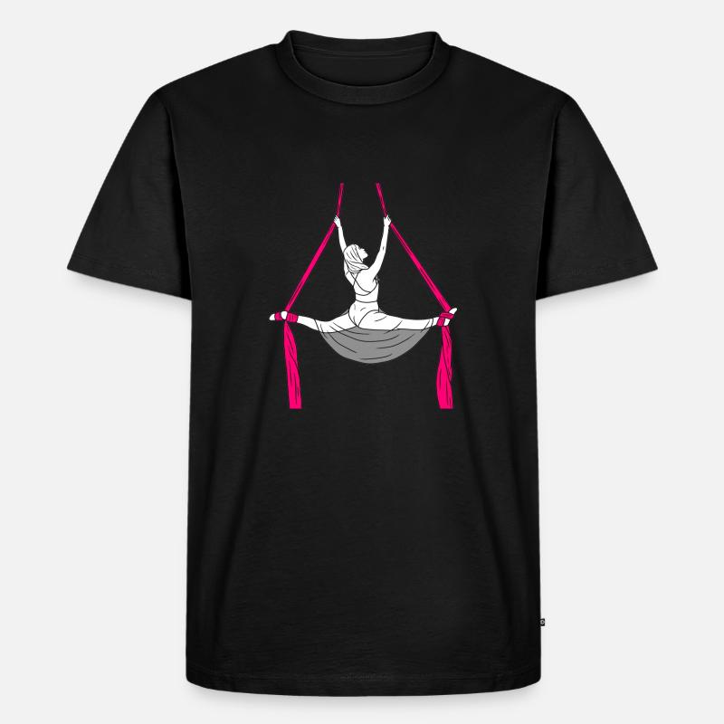Aerial Silk Split - Männer Premium Bio T-Shirt - Schwarz