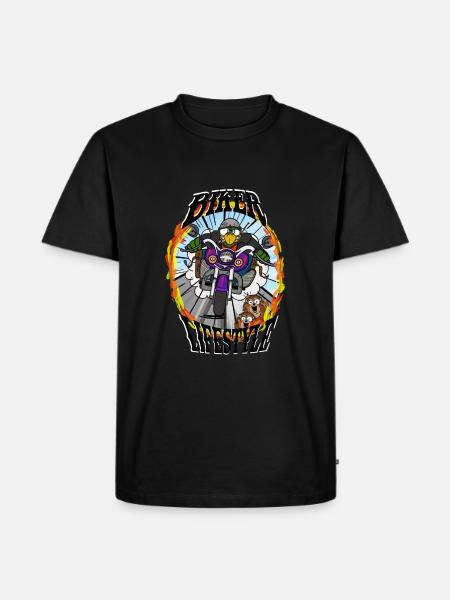 "Biker Lifestyle" - Men's Premium Organic T-Shirt - black