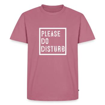 Please do disturb - Men's Premium Organic T-Shirt - mauve - Front - Nico (187cm)