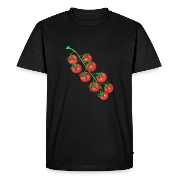 Cocktail tomatoes Party tomatoes Tomatoes Paradeiser - Men's Premium Organic T-Shirt - black - Front - Nico (187cm)