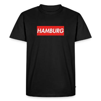 Hambourg - T-shirt Premium bio Homme - noir - Devant - Nico (187cm)