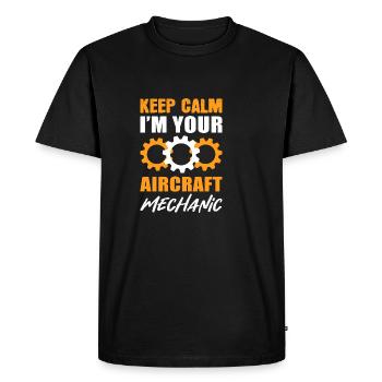 Gardez le silence Technicien d’entretien Cadeau - T-shirt Premium bio Homme - noir - Devant - Nico (187cm)