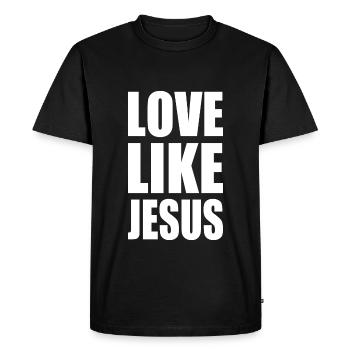 Love like jesus - T-shirt Premium bio Homme - noir - Devant - Nico (187cm)