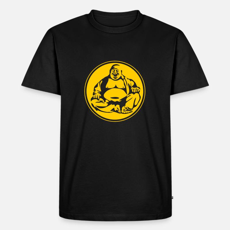 Buddha - Männer Premium Bio T-Shirt - Schwarz