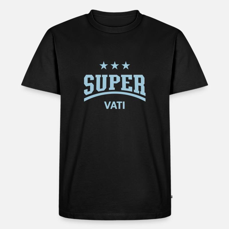Super Vati - Männer Premium Bio T-Shirt - Schwarz