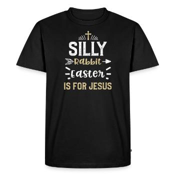 Silly Rabbit Easter Is For Jesus - Men's Premium Organic T-Shirt - black - Front - Nico (187cm)