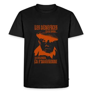 Jean Gabin - Le cave se rebiffe (Orange) - T-shirt Premium bio Homme - noir - Devant - Nico (187cm)