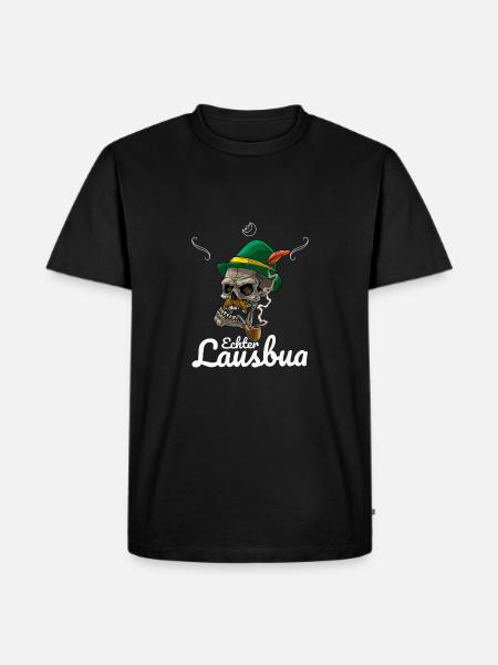 Lausbua Lederhosen - Männer Premium Bio T-Shirt - Schwarz