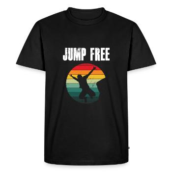 Retro Graphic Cliff Diver Cliff Diving Tombstoning - Men's Premium Organic T-Shirt - black - Front - Nico (187cm)