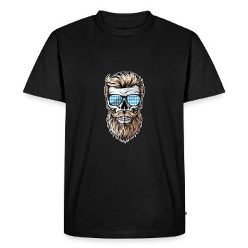 Lausbua Lausbub Lederhosen Trachten - Men's Premium Organic T-Shirt - black - Front - Nico (187cm)