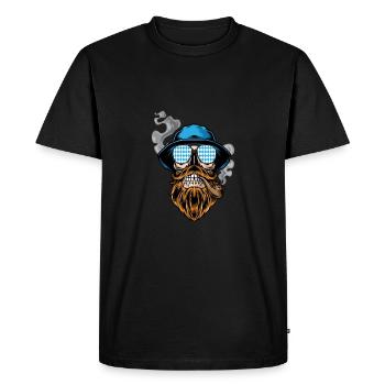 Lausbua Lausbub Lederhosen Trachten - Men's Premium Organic T-Shirt - black - Front - Nico (187cm)