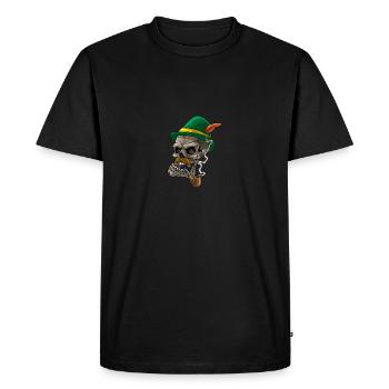 Lausbua Lausbub Lederhosen Trachten - Men's Premium Organic T-Shirt - black - Front - Nico (187cm)