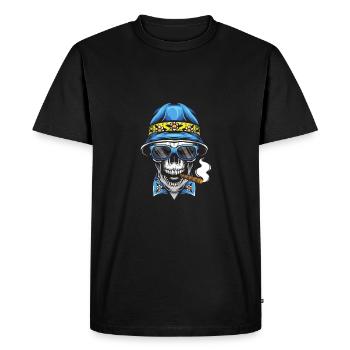 Lausbua Lausbub Lederhosen Trachten - Men's Premium Organic T-Shirt - black - Front - Nico (187cm)