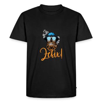 Lausbua Lausbub Lederhosen Trachten - Men's Premium Organic T-Shirt - black - Front - Nico (187cm)