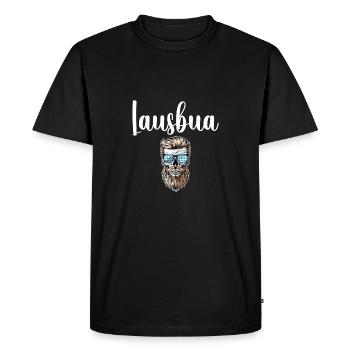 Lausbua Lausbub Lederhosen Trachten - Men's Premium Organic T-Shirt - black - Front - Nico (187cm)