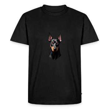 Amoureux des chiens Doberman Pinscher chien Saint-Valentin - T-shirt Premium bio Homme - noir - Devant - Nico (187cm)