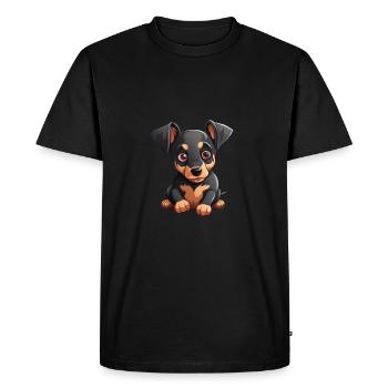 Amoureux des chiens Doberman Pinscher chien Saint-Valentin - T-shirt Premium bio Homme - noir - Devant - Nico (187cm)