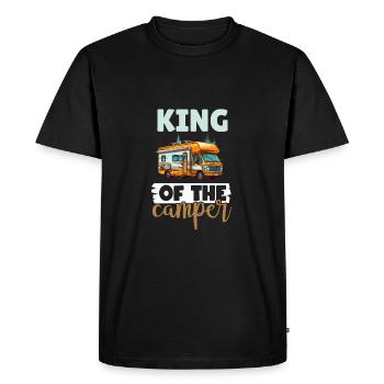 Camping Lover Camping-car en plein air - T-shirt Premium bio Homme - noir - Devant - Nico (187cm)