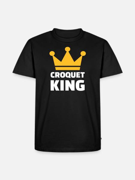 Croquet King - Männer Premium Bio T-Shirt - Schwarz
