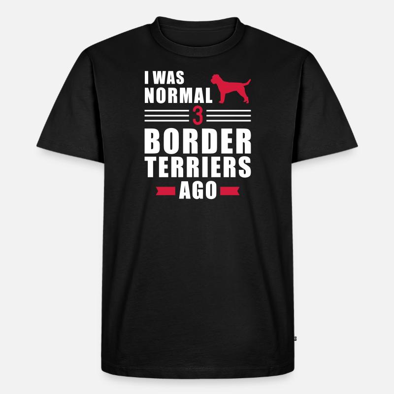 Border Terrier - Männer Premium Bio T-Shirt - Schwarz
