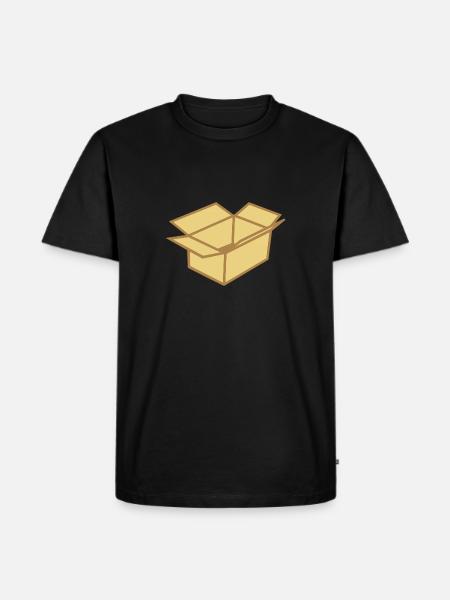 Cardboard box - Men's Premium Organic T-Shirt - black