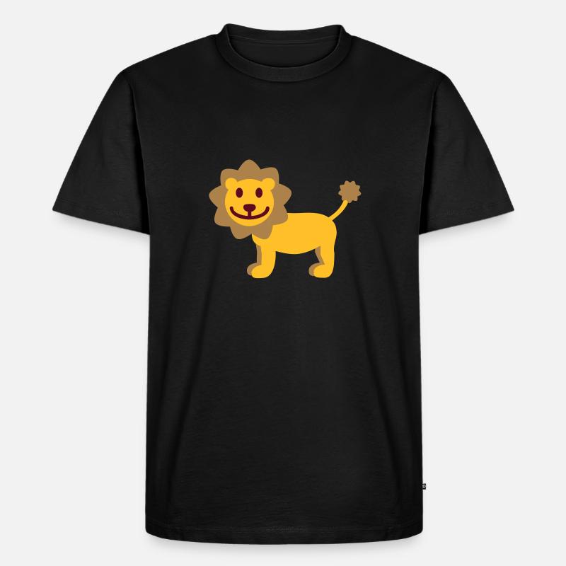 Löwe - Männer Premium Bio T-Shirt - Schwarz