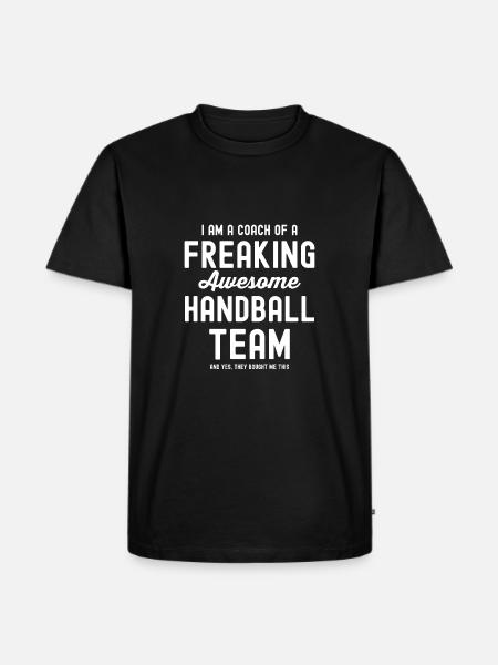 Handball coach trainer gift - Men's Premium Organic T-Shirt - black