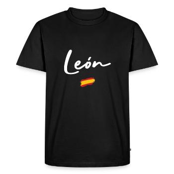 León - T-shirt Premium bio Homme - noir - Devant - Nico (187cm)