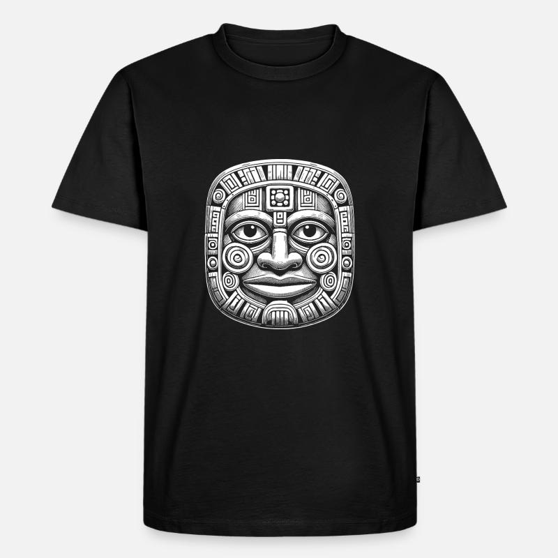 Maske - Männer Premium Bio T-Shirt - Schwarz