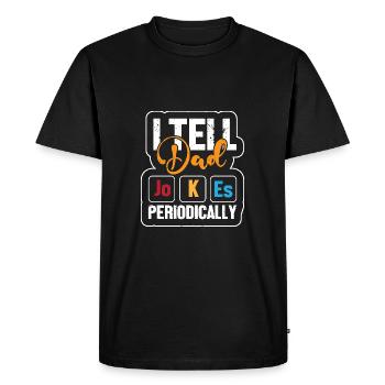 Tableau périodique - T-shirt Premium bio Homme - noir - Devant - Nico (187cm)