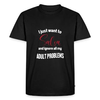 Salsa Dancer Dancer - Men's Premium Organic T-Shirt - black - Front - Nico (187cm)