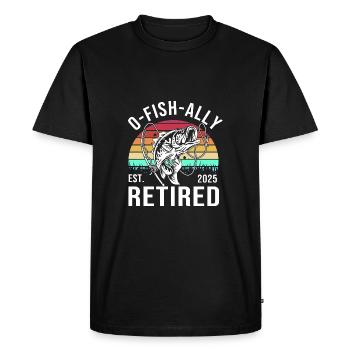 Retraite 2025 Retraité Pension Retraité - T-shirt Premium bio Homme - noir - Devant - Nico (187cm)