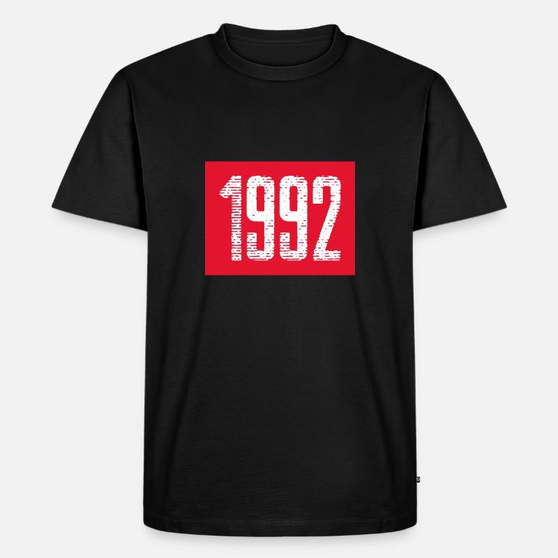 1992 - Männer Premium Bio T-Shirt - Schwarz