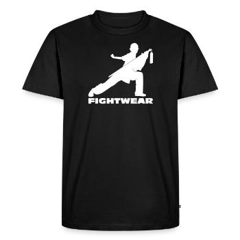 Combattant Shaolin avec épée | Vêtements de combat - T-shirt Premium bio Homme - noir - Devant - Nico (187cm)