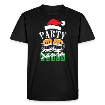 Fête de la bière Père Noël Fête de Noël - T-shirt Premium bio Homme - noir - Devant - Nico (187cm)